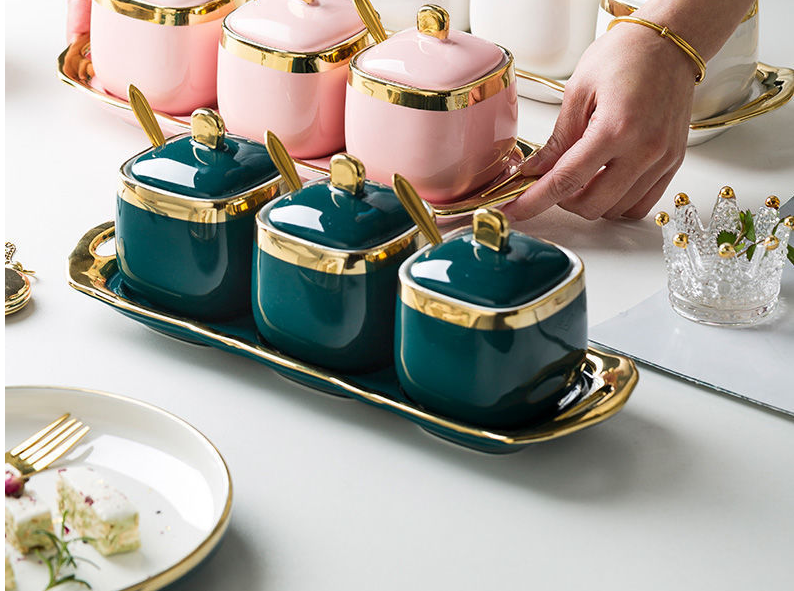 Porcelain Condiment Jar - Image 2