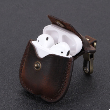 Leather Clamshell Earphone Case