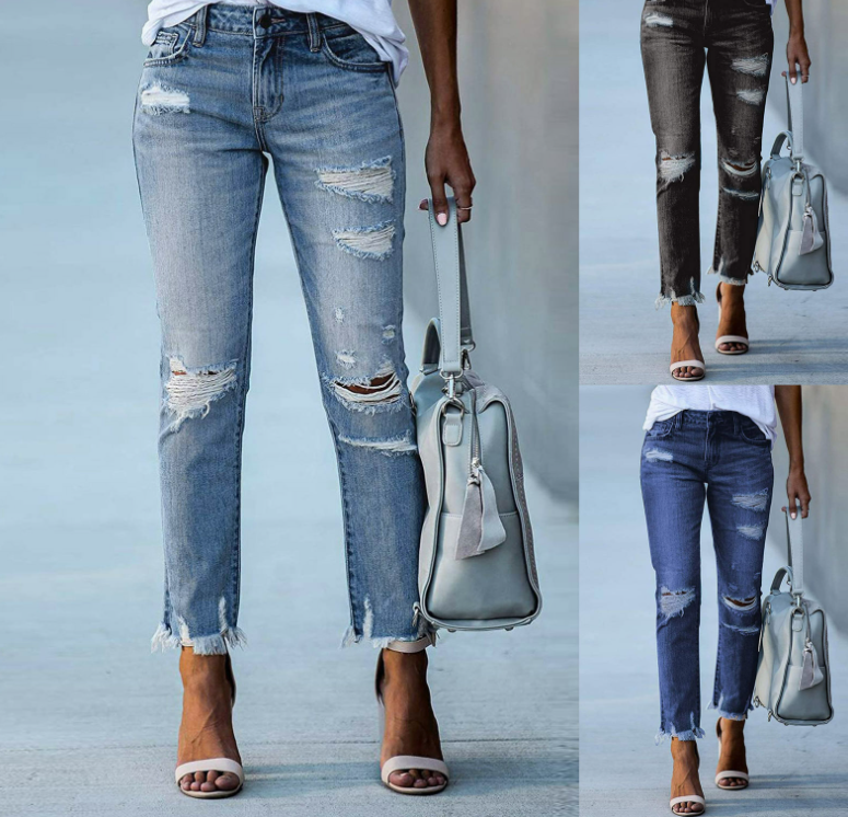 Fashionable Women's Slim Jeans 1