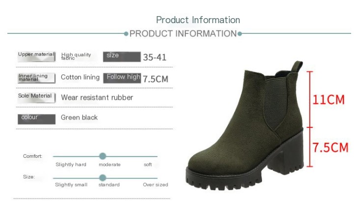 Women's Martin Boots - Side View