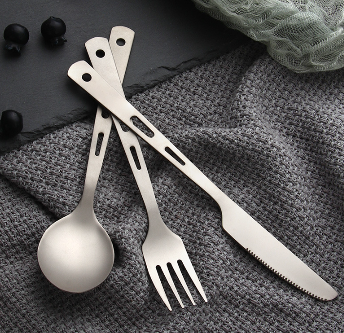 Titanium Knife, Fork, and Spoon Set 2