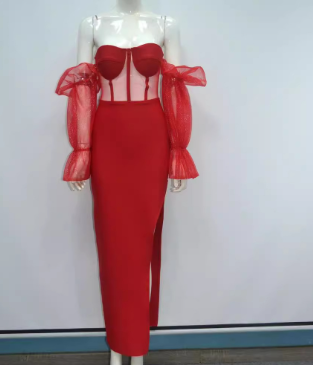 Yarn Long Sleeve Dress Image 1