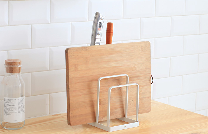 Iron Kitchen Knife Rack - Black