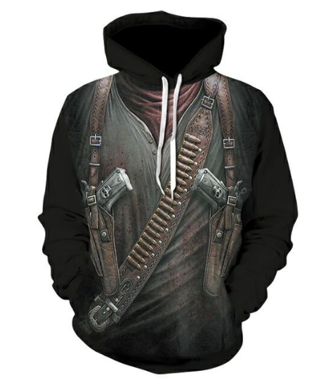 3D Printed Skull Hoodie Image 4