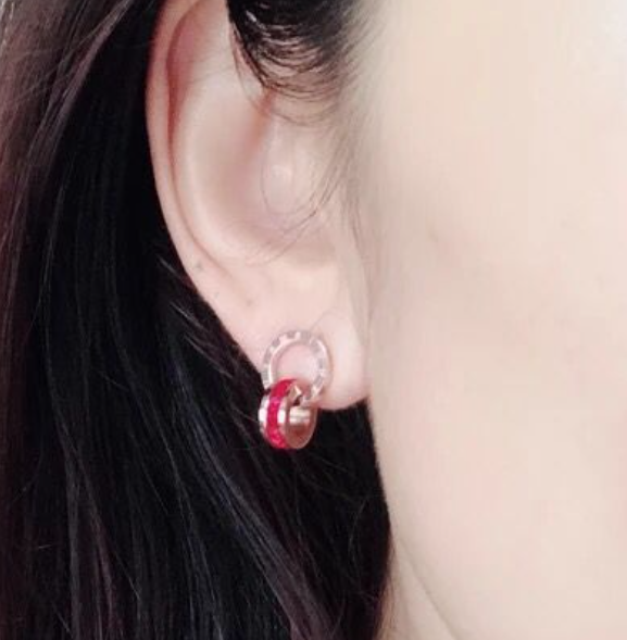 Rose Gold Earrings Image 1