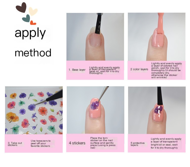 Flower Nail Sticker 2