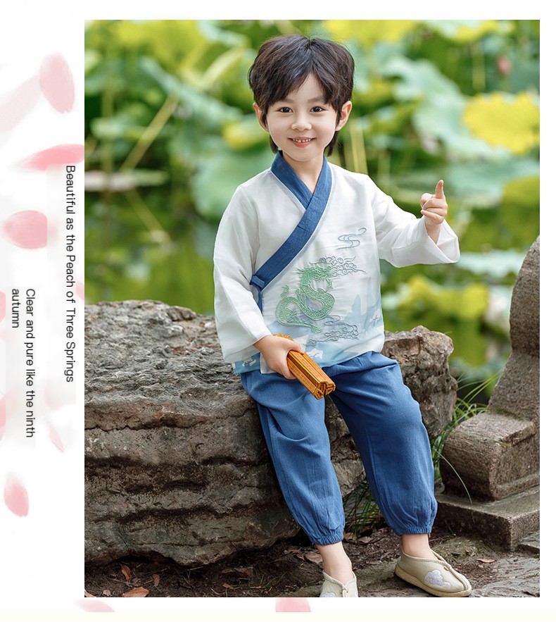 Hanfu boys' spring and autumn children's Chinese style Tang suit 2024 new boy's Chinese style clothing kindergarten performance clothing