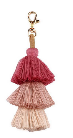 Purple Keychain with Tassels