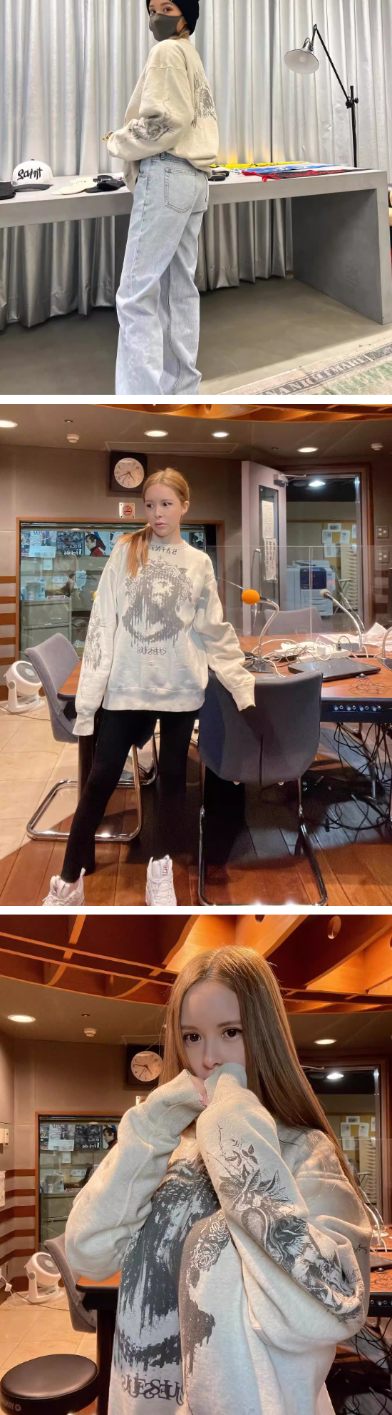 Women's Retro Print Sweatshirt Image 3