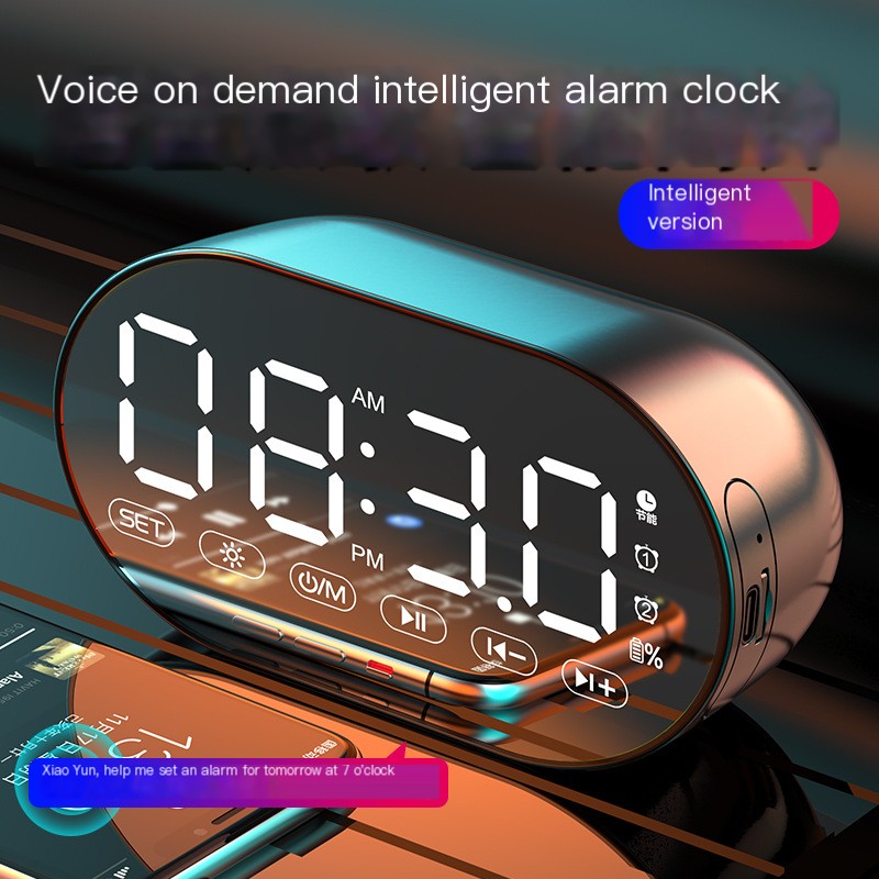 AI Smart Bluetooth Speaker Alarm Clock