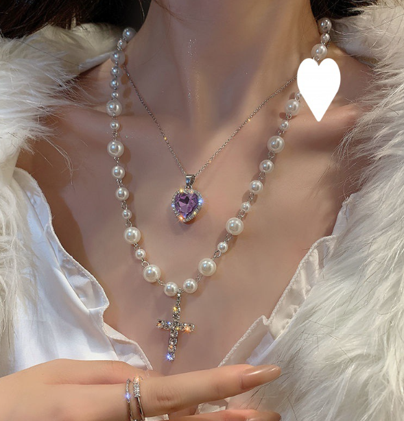 Close-up of the Love Cross Necklace