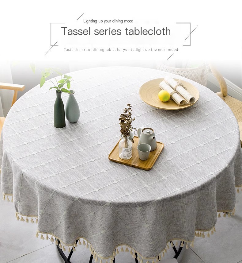 Tablecloth in use