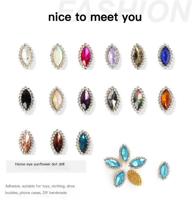 Colored Horse Eye Glass Rhinestones 1