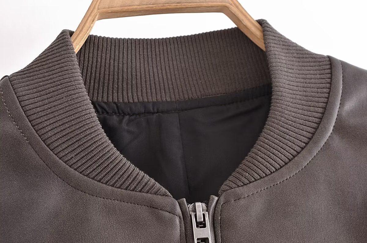 Fashionable Leather Coat