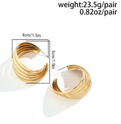 Hammock Style Hoop Earrings