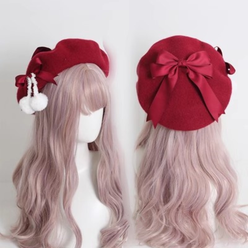 Women's Fashion Big Bow Wool Beret