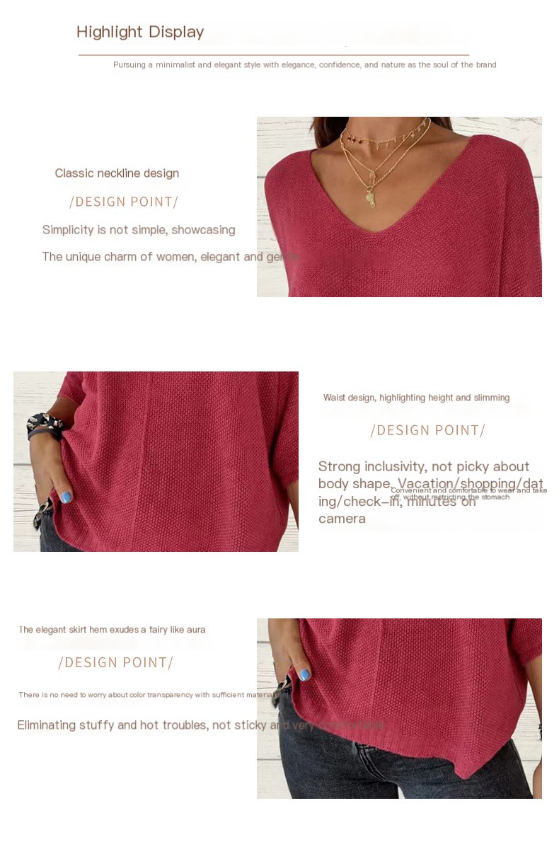 V-neck knitted pullover - Image 4