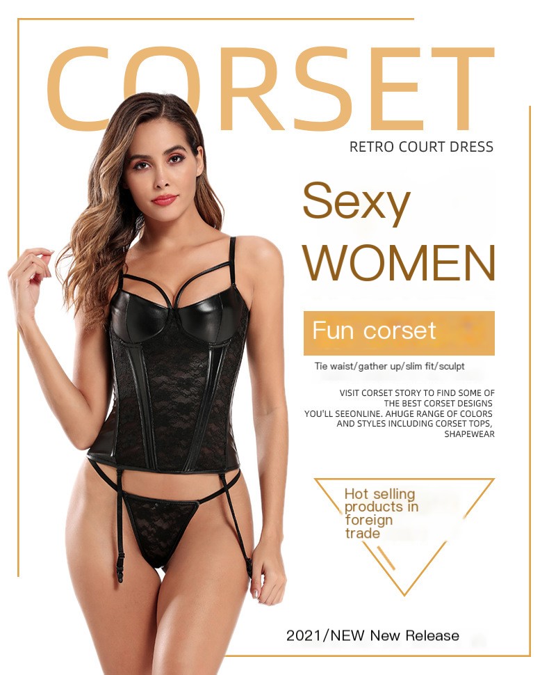 Black Mesh Corset Bodysuit 2