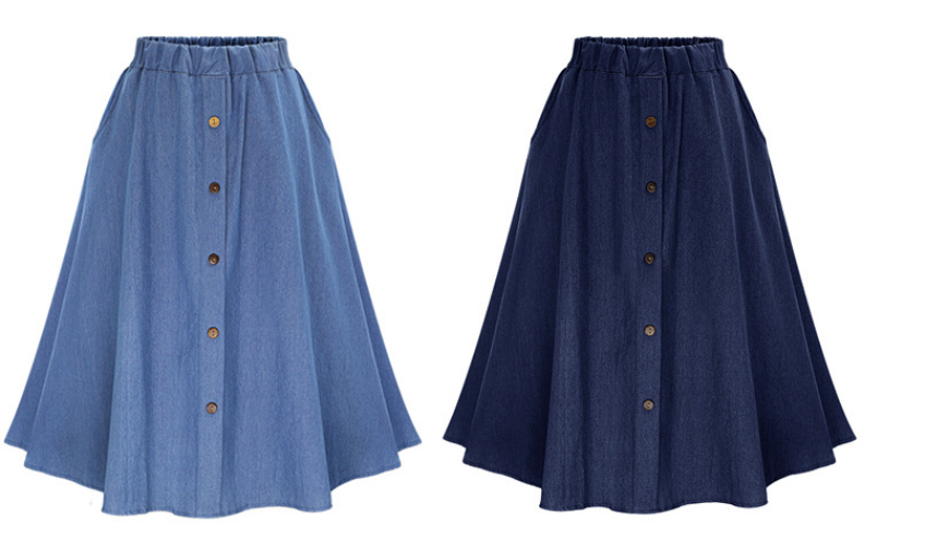 A-line Denim Skirt Image 1