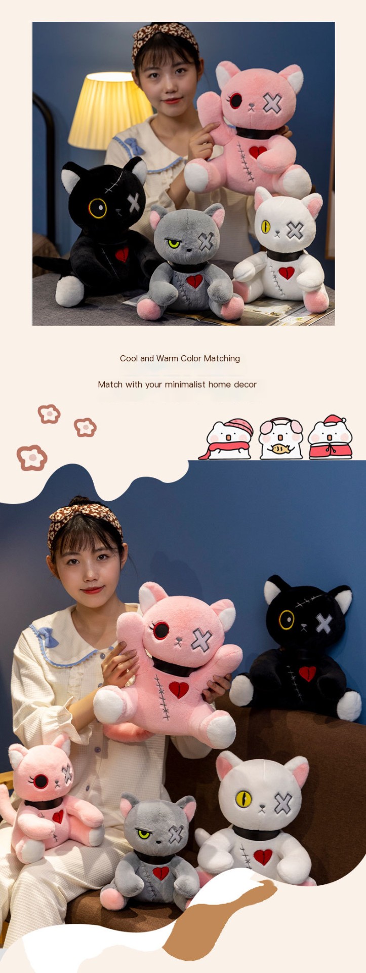 Dark Emotion Cat Plush Toy 4