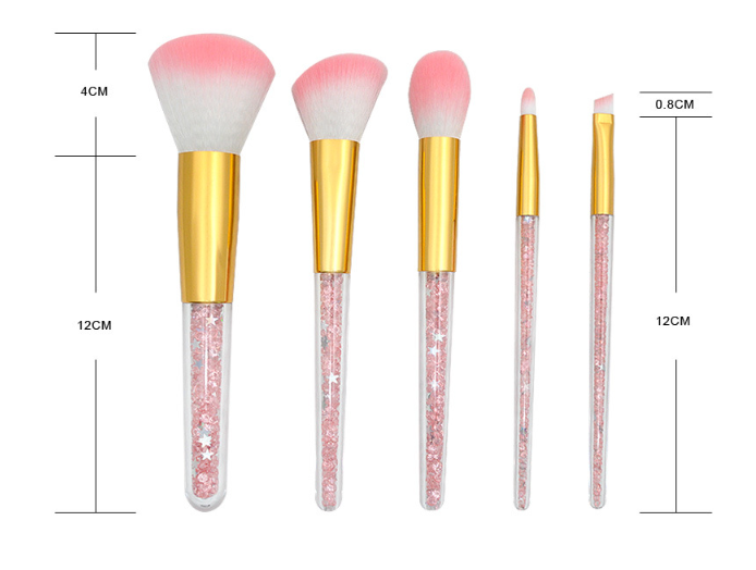 Transparent Handle Makeup Brush Set Image 4