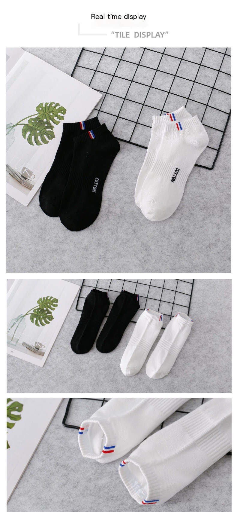 Men's Boat Socks White