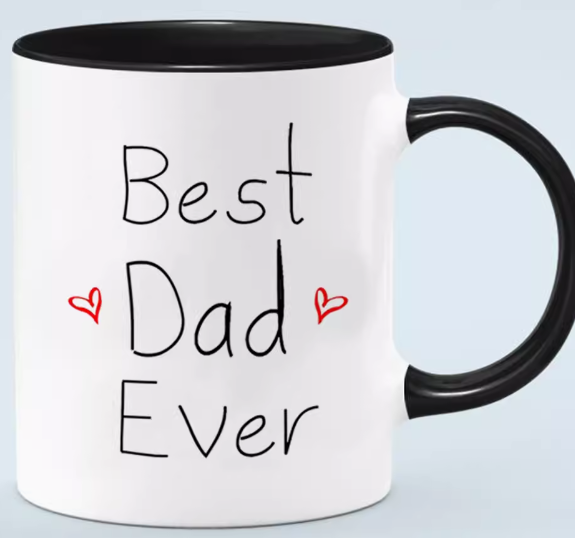 Best Dad Ever Mug Black and White