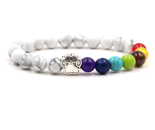 White Dog Paw Bracelet