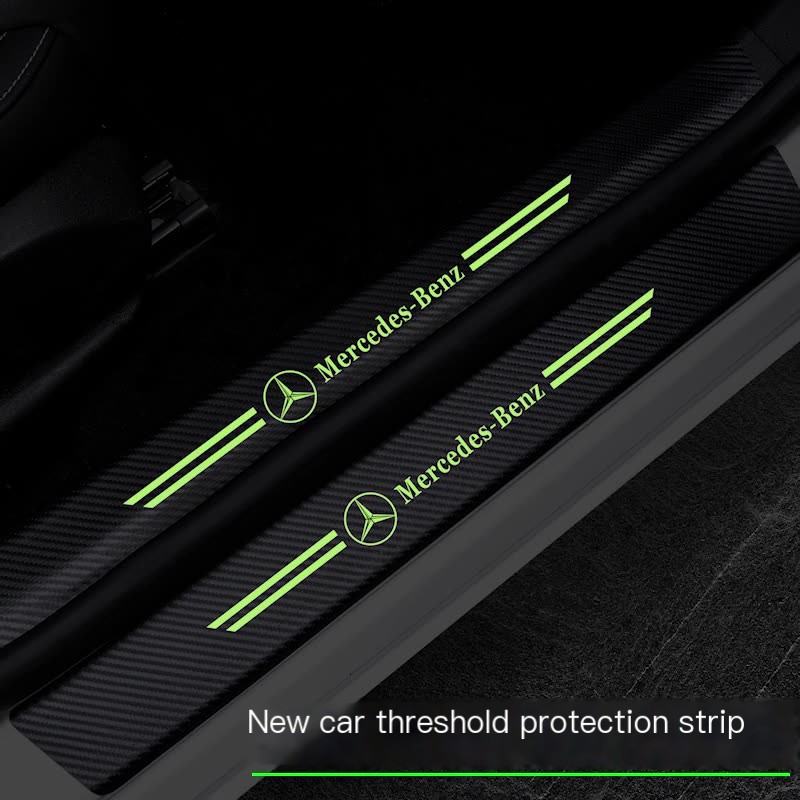 Kit Adesivo de Carbono de Soleira de Porta de Carro