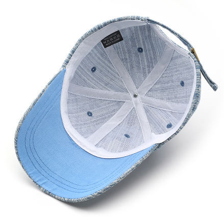 Blue Striped Baseball Cap Image 4