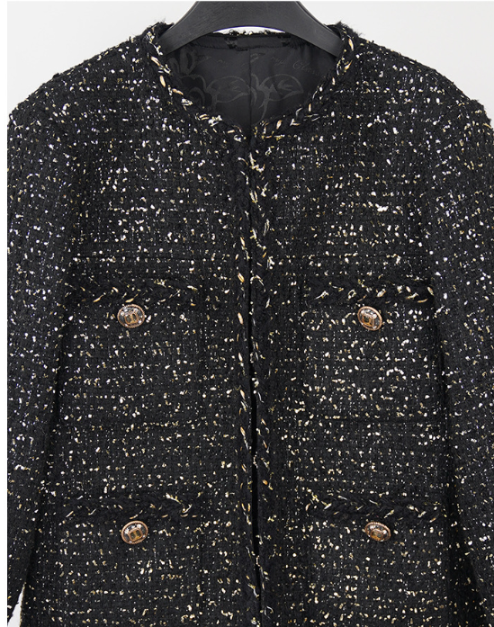 Black knitted coat back view