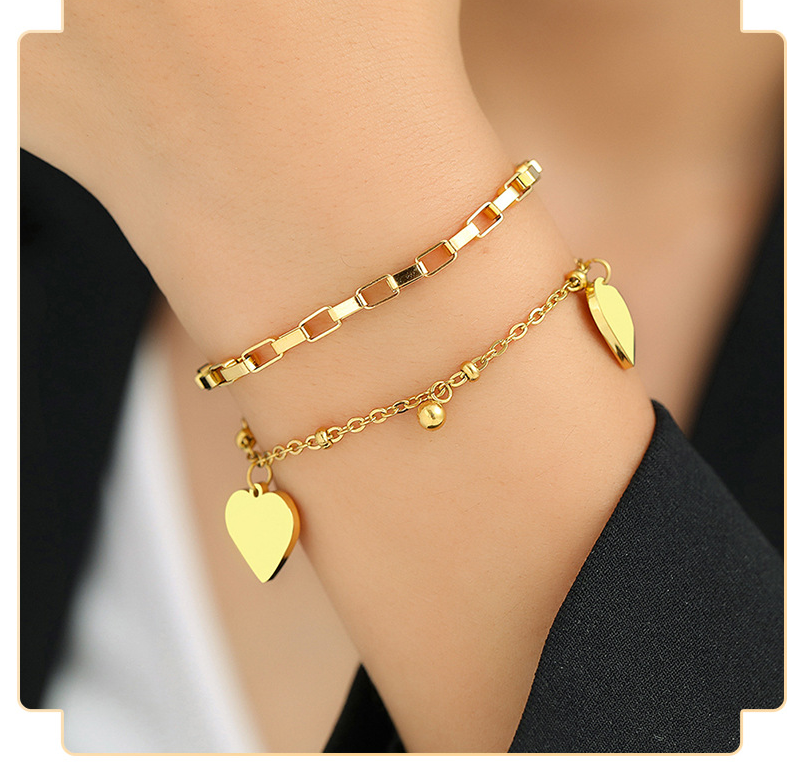 Double-Layer Heart Bracelet