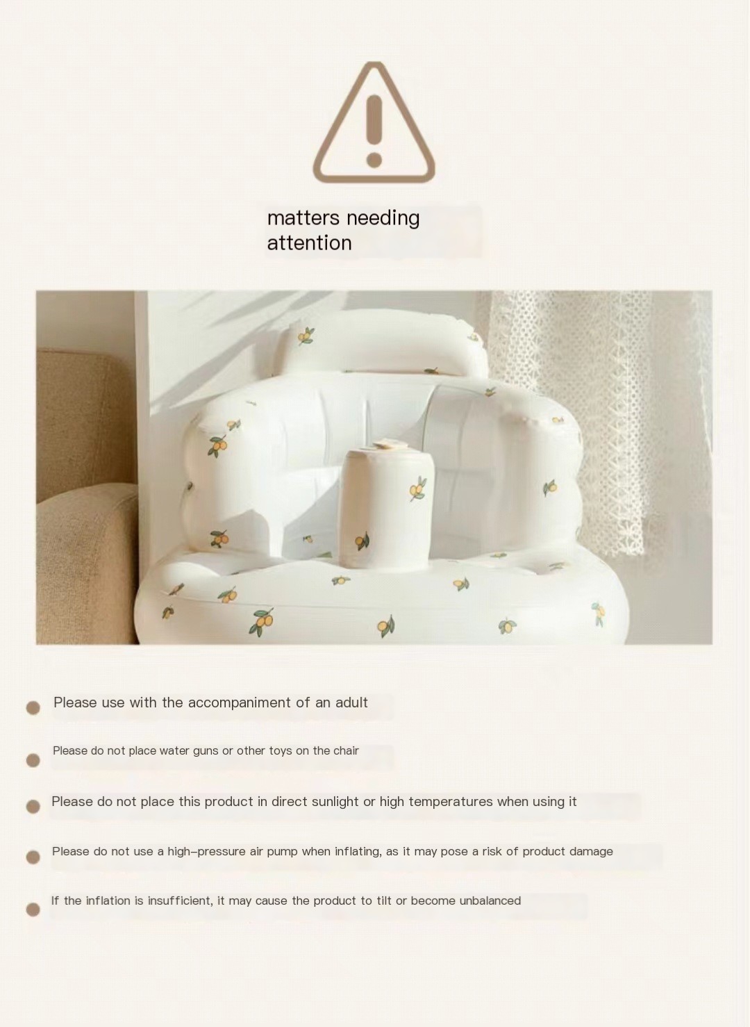 Flying saucer inflatable baby learning chair sofa pvc material baby learning to sit artifact factory spot