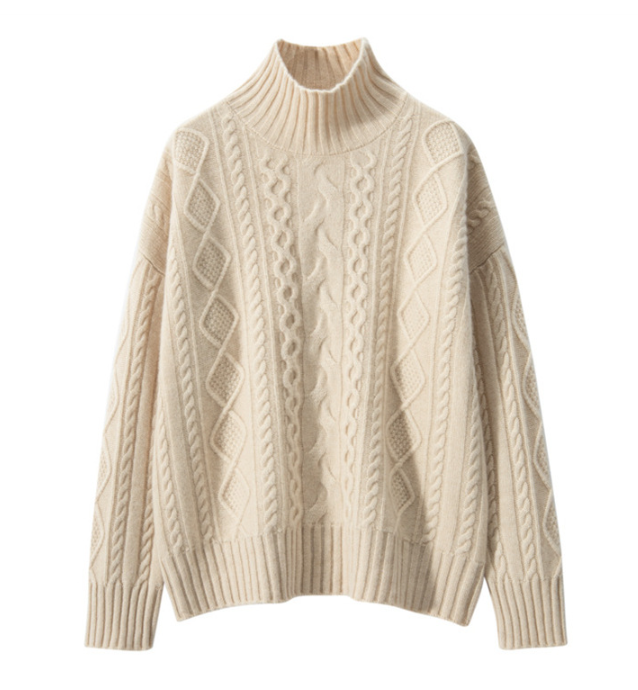 High-neck red sweater image 2