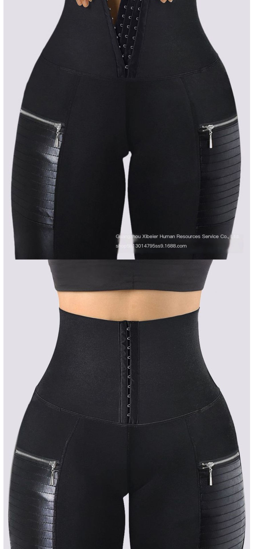 Stilige leggings med glidelåsdetalj