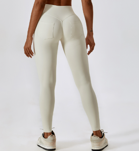 High Waist Legging Pants With Pocket - Gamborini