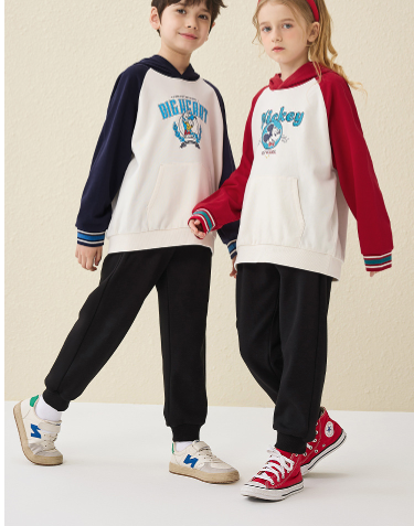 Disney children's clothing boys' knitted non-inverted velvet trousers 2023 autumn new spring and autumn fashion cartoon