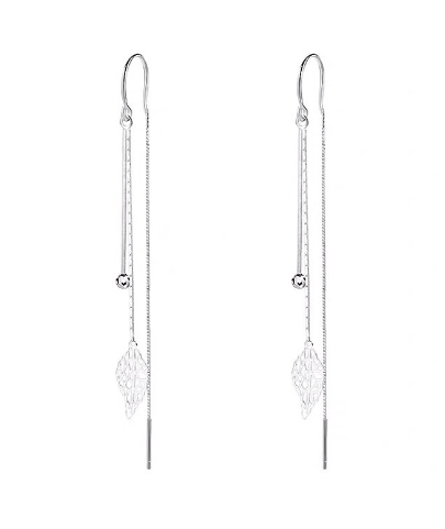 Silver Leaf Earrings