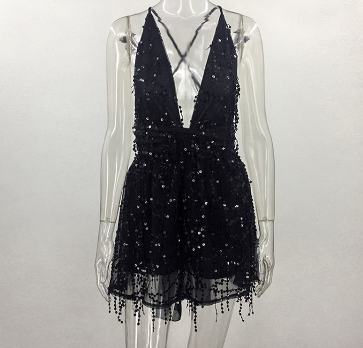 Sequin Dress on Model
