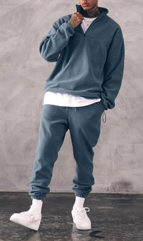 Casual Stand Collar Thick Long-Sleeved T-Shirt 1