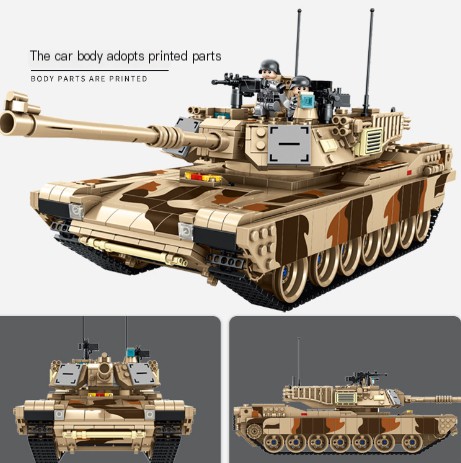 WW2 Military Leopard 2A4 Battle Tank Series Building Blocks Brick Model MOC Army Weapon Boy Set Kid Toy Childrens Christmas Gift
