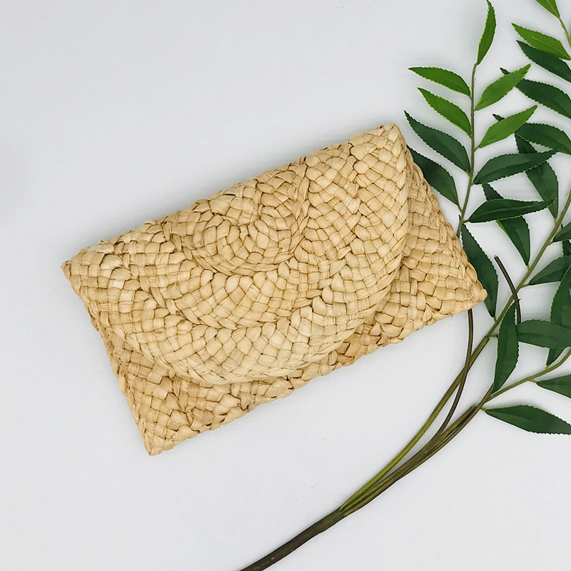 Summer Bucket Straw Bag - Khaki
