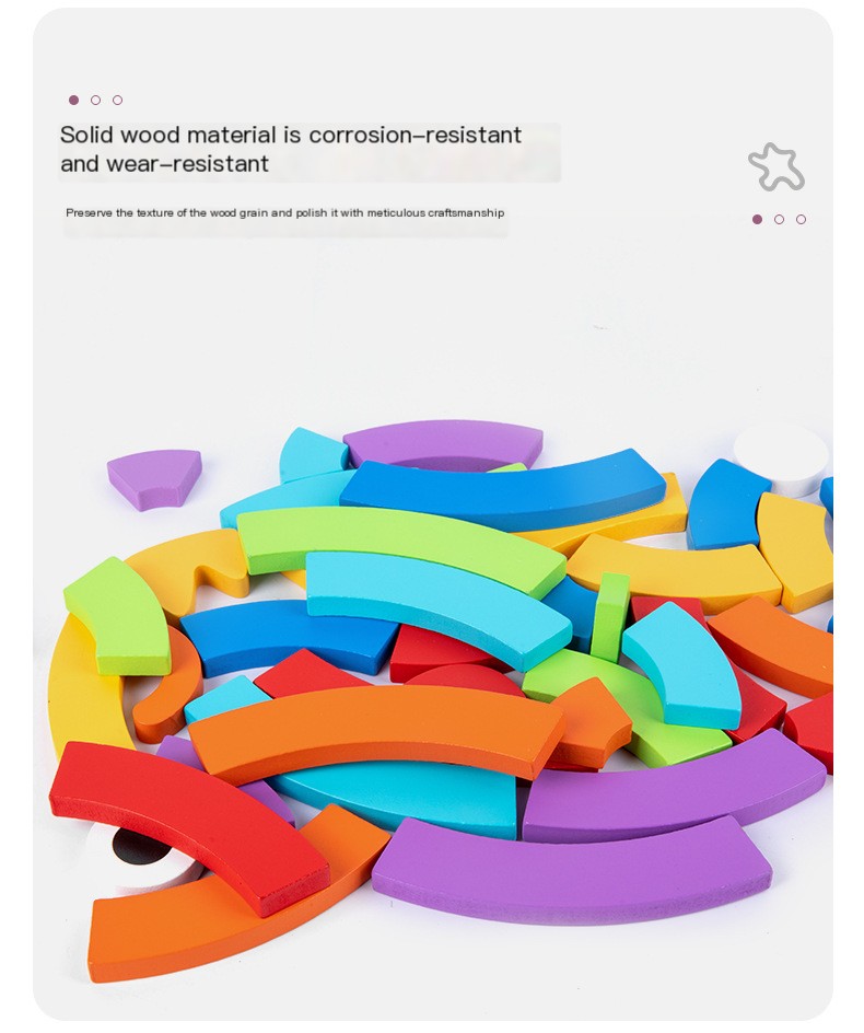 Wooden Rainbow Puzzle 4