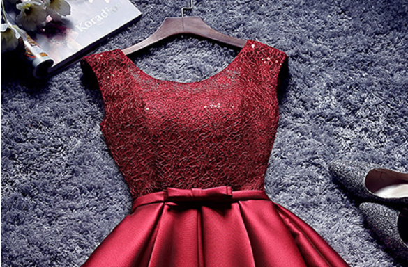 Evening dress side view