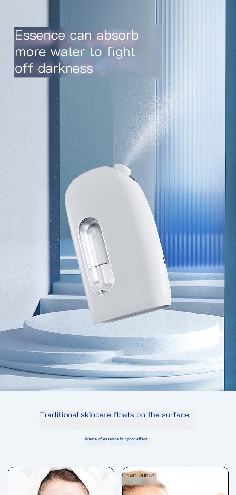 Oxygen Injection Water Light Facial Device