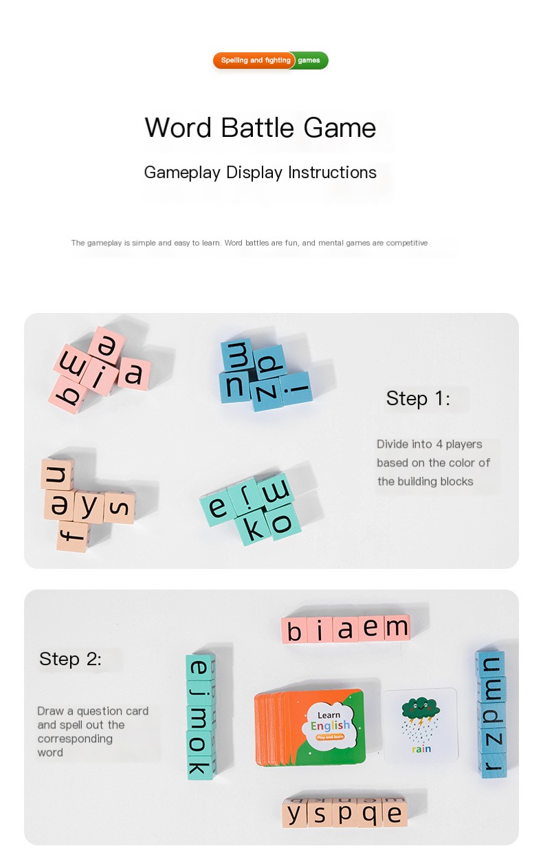 Spelling Word Block Toy 3