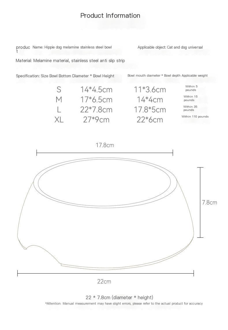 Durable Stainless Steel Dog Food Bowl