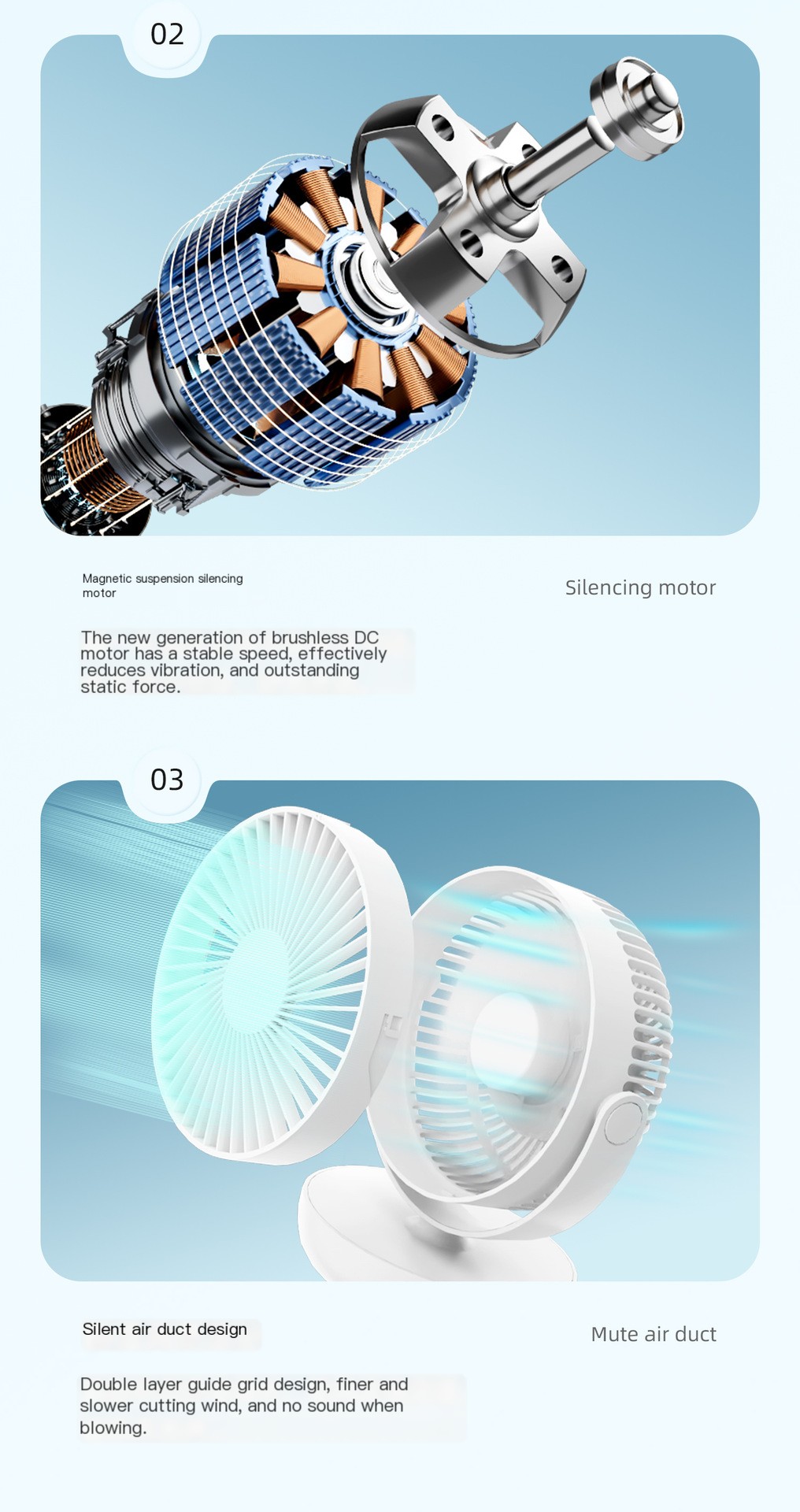 F1 Mini Table Hanging Fan in Action