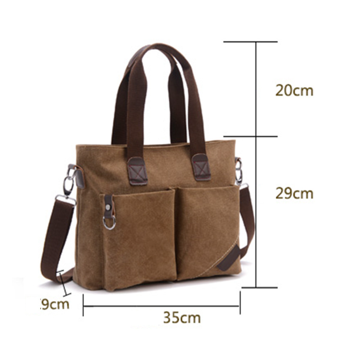 Men's Casual Canvas Shoulder Bag Image 2