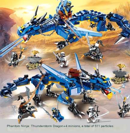 Phantom Ninja Thunderstorm Storm Dragon Building Blocks